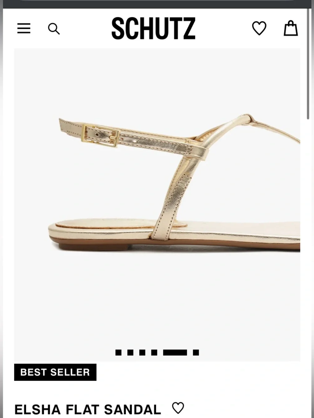 NWT SCHUTZ Gold Strappy Thong Sandals 6B